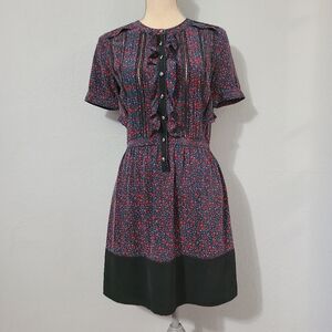 Coach 1941 Collection Floral‎ Silk Ruffle Dress Size 0